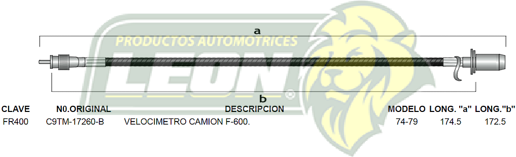 CHICOTE VELOC. CAMION F-600 74-79