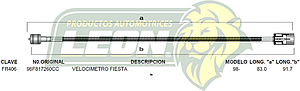 CHICOTE VELOC. CAMIONETA F-100, 150, 350 80-84