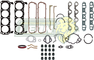 JUNTA MOTOR FORD V8 M.351W, 335 69-83 C/COLILLAS DE HULE CIGUEÑAL (JGO.)