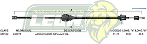 CHICOTE ACEL. IMPALA 6 Cil. 71-73