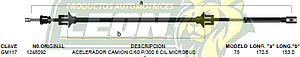 CHICOTE ACEL. CAMION C-60, P-300 6C. MICROBUS 75