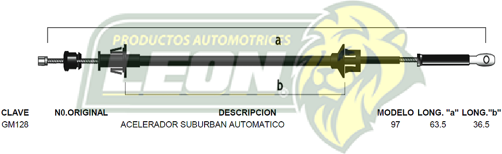 CHICOTE ACEL. SUBURBAN AUT. 97