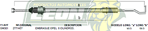 CHICOTE EMBR. OPEL 6C.
