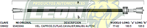 CHICOTE VELOC. CAMIONETA C-10, C-30 CHEYENNE STD. 73-84
