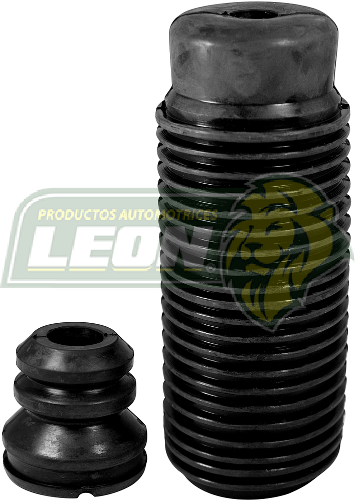 GOMA REBOTE AMORTIGUADOR NISSAN TSURU III 92-17, TSUBAME 92-04 DELANTERA CORTA C/CUBREPOLVO (SYD M-55) NAC.