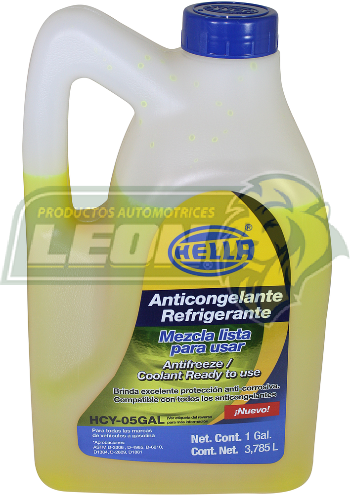 ANTICONGELANTE LISTO PARA USAR GALON 3.785L -37° A 129° “AMARILLO” HELLA