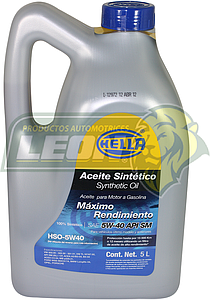 ACEITE PARA MOTOR DE GASOLINA SINTETICO (AUTOS MODERNOS) SAE5W40 5 Lt.