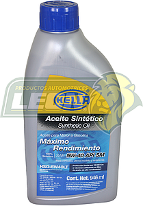 ACEITE PARA MOTOR DE GASOLINA SINTETICO (AUTOS MODERNOS) SAE5W40 1 Lt.