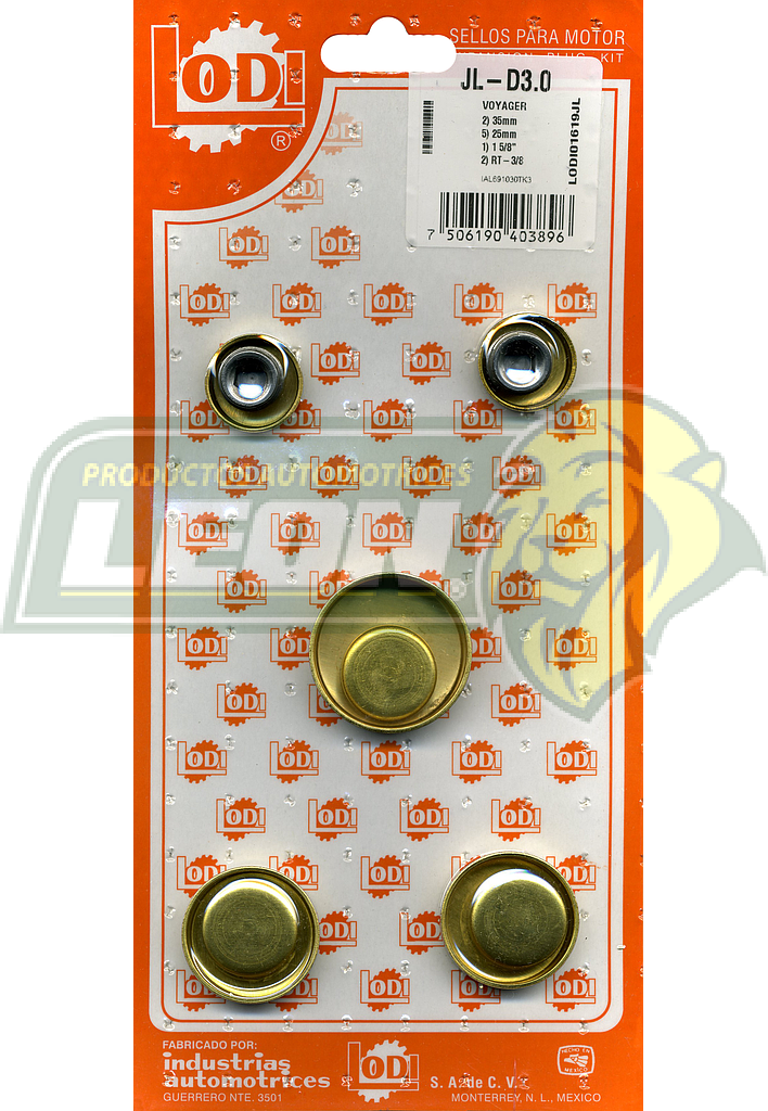 JUEGO SELLO MONOBLOCK CARAVAN, DAYTONA, DINASTY, G. CARAVAN, G. VOYAGER, Le BARON, NEW YORKER, SHADOW, SPIRIT, STRATUS 6C. M.181 3.0L 87-08