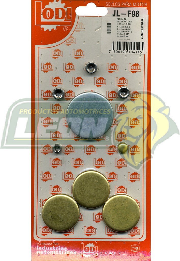 JUEGO SELLO MONOBLOCK FIESTA 4C. 1998 1.6L OHC