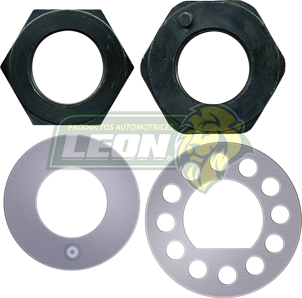KIT TUERCA (1) R.D. DINA 600, 631 V8, FAMSA CAMION, KENWORTH EJE SENCILLO 1” 1/2-12H. 3000-J, JM-4P