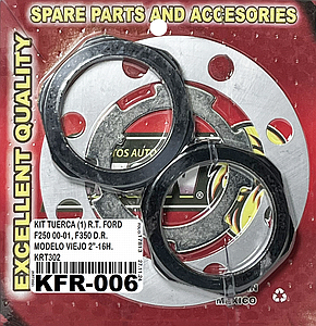 KIT TUERCA (1) R.T. FORD F250 00-01, F350 D.R. MODELO VIEJO 2”-16H. KRT302