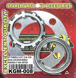 KIT TUERCA (1) R.T. G.M. C30 89-00, C35 89-00 DOBLE RODADO 2”-16H. KRT201