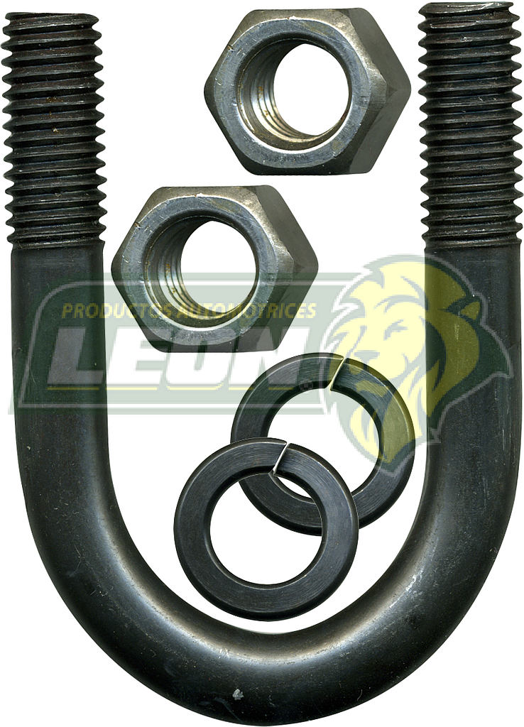 KIT DE ABRAZADERA CORTA PARA SUSPENSION C/RONDANAS DE PRESION Y TUERCAS LIVIANAS DE 9/16 STD.