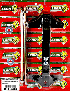 KIT SOPORTE BATERIA UNIVERSAL AJUSTABLE METALICO NEGRO (7 pzas.)