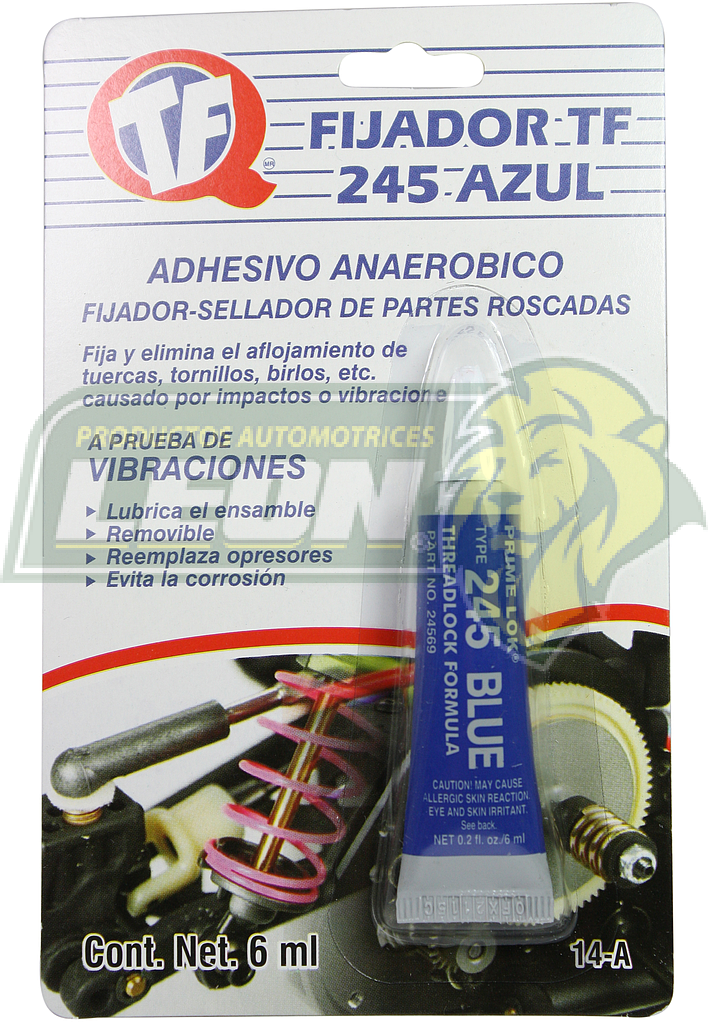 FIJADOR TF-245 AZUL POTENCIA 800 psi TUBO 6 ml