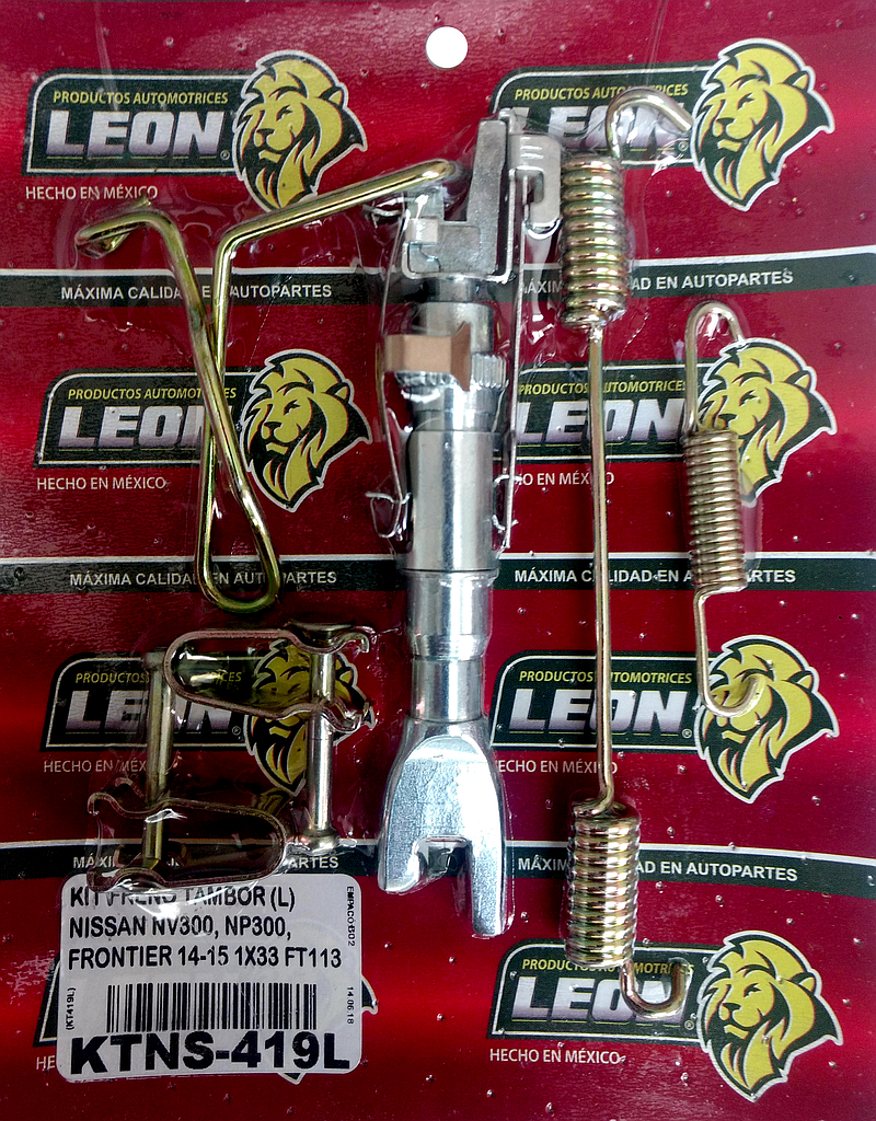 KIT FRENO TAMBOR (L) NISSAN NV300, NP300, FRONTIER 14-16, SENTRA B17 16-17, VERSA 12-18 DODGE NEON 18-19 1689 S1020, 1740 S1094, 1X33 FT113 KT419L