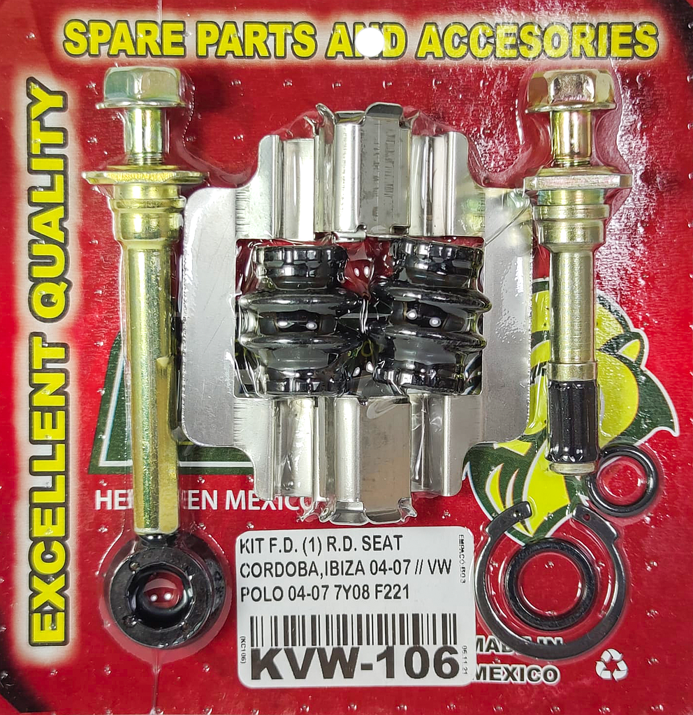 KIT F.D. (1) R.D. VW POLO 03-07, SEAT CORDOBA 03-09, IBIZA 04-07 7Y08 F221, 8555 D1437 KC106