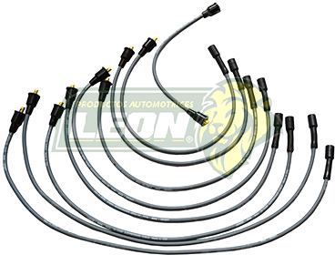 JUEGO CABLE BUJIA DODGE DART, CHARGER, CORONET, LeBARON, SUPER BEE Å1981, D100, 300, 350, 600, RAM CHARGER Å1992 8C. M.360 ENC. CONV. Y ELEC. 8mm