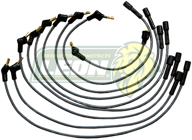 JUEGO CABLE BUJIA FORD F-100, 350, 250, 350 Å1991, FALCON, FAIRMONT, GALAXIE, GRAND MARQUIS, MAVERICK, MUSTANG Å1984 V8 M.289, 302, 351, F-600 Å1991 M.351, 355 ENC. CONV. 7mm