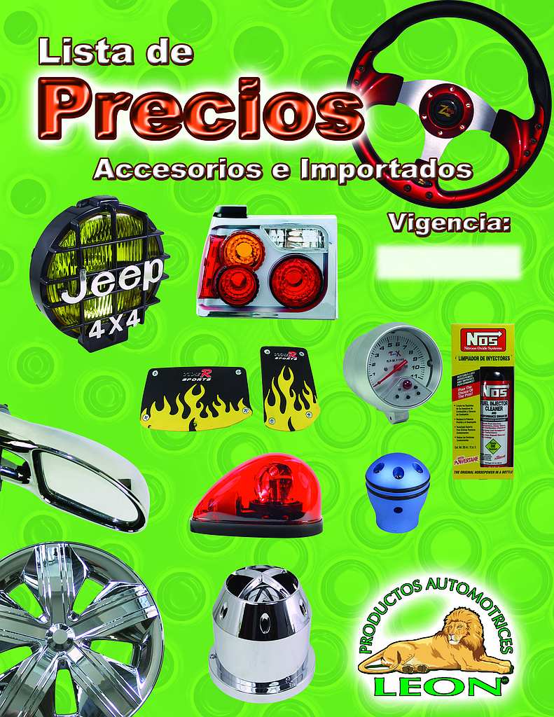 LISTA DE PRECIOS IMPRESA “LEON ACCESORIOS”