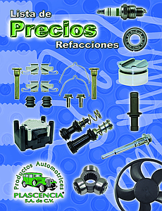 LISTA DE PRECIOS IMPRESA “PAPSA REFACCIONES”