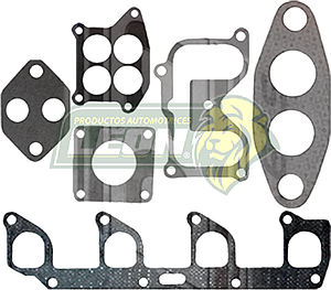 JUNTA MULTIPLE FORD 4 Cil. M.140” 2.3L SOHC, MAZDA TK 4 2.3L, RANGER (ADM. INC. JTA. PLENO) 88-02 CONT.: 6 PZAS. 1 JTA. M ADM, 2 JTA. PLENO, 3 JTA. VARIAS