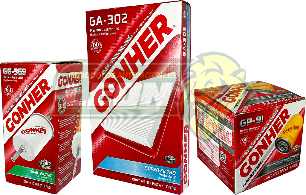 KIT DE AFINACION HYUNDAI ATOS L4 1.1L 05-11 “FILTROS” (GP-91, GA-302, GG-369)