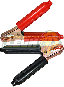 PINZA PASACORRIENTE GRANDE 100 amp COBRIZADA NEGRA ó ROJA FIL-GRIM