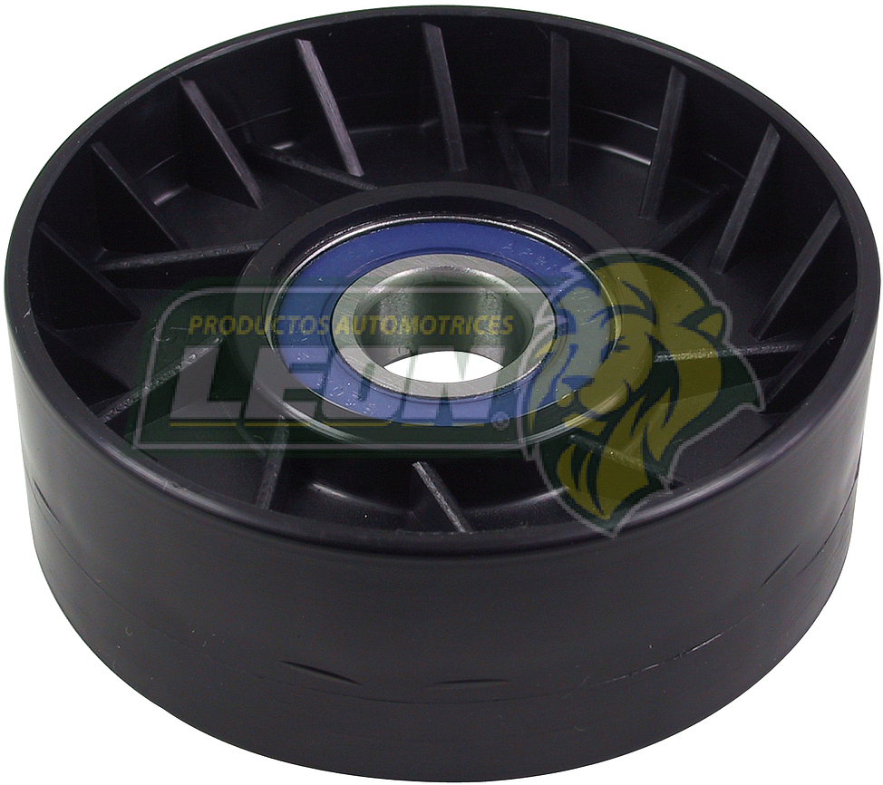 POLEA LOCA-TENSORA NAILON LISA CHRYSLER D-200, D-250, RAM 1500, 2500, 3500, FORD ECONOLINE V6, E-250, PK-UP E-300, E-350, EXPEDITION 97-01 4.6, 5.4L, F-100 97-01 V8, F-250, G.M. SILVERADO AMERICANAS VORTEC