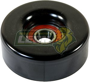 POLEA LOCA-TENSORA METALICA LISA PLANA G.M. AVALANCHE, BLAZER, CMTA. SERIE'S “C, K, G, P” 4.0, 4.3, 5.0, 5.7, 6.5, 7.4, 8.1L, EXPRESS, S-10, SILVERADO, TAHOE, SUBURBAN, TRAIL BLAZER, VENTURE, CAMARO, CAVALIER, CELEBRITY, CENTURY, CUTLASS, IMPALA, LUMINA, MONTECARLO, DODGE DAYTONA, VOYAGER, CARAVAN, DAKOTA, DURANGO, GRAND CARAVAN, NITRO, RAM, SPIRIT, LeBARON, FORD AEROSTAR, EXCURSION, CMTAS. “E, F”, EXPEDITION, EXPLORER, SPORT TRAC, LOBO, MUSTANG, RANGER, S. DUTY, T. BIRD, WINDSTAR, ACURA CL 3.0, 3.2L ØE: 90 mm (KR-ND)
