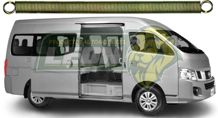 RESORTE PUERTA CORREDIZA NISSAN URVAN REFORZADO (LARGO DE ESPIRAL: 28 cm, ØE: 19 mm)