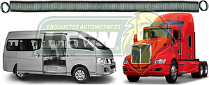 RESORTE PUERTA CORREDIZA NISSAN URVAN EXTRA REFORZADO, TENSADOR MANGUERA TRAILER (LARGO DE ESPIRAL: 39.5 cm, ØE: 24.4 mm)