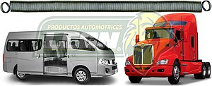 RESORTE PUERTA CORREDIZA NISSAN URVAN EXTRA REFORZADO, TENSADOR MANGUERA TRAILER (LARGO DE ESPIRAL: 39.5 cm, ØE: 24.4 mm)