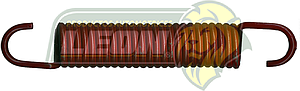 RESORTE TENSION 0.198” ROJO ØM: 5.3 mm ØI: 26 mm ØE: 35 mm ESPIRAL: 14.5 cm L. TOTAL: 23 cm