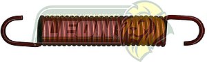 RESORTE TENSION 0.198” ROJO ØM: 5.3 mm ØI: 26 mm ØE: 35 mm ESPIRAL: 14.5 cm L. TOTAL: 23 cm