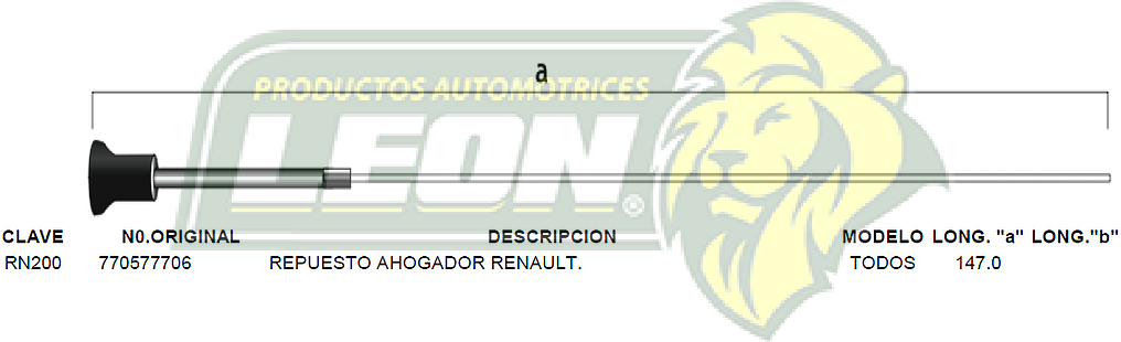 CHICOTE REPUESTO AHOGADOR RENAULT TODOS