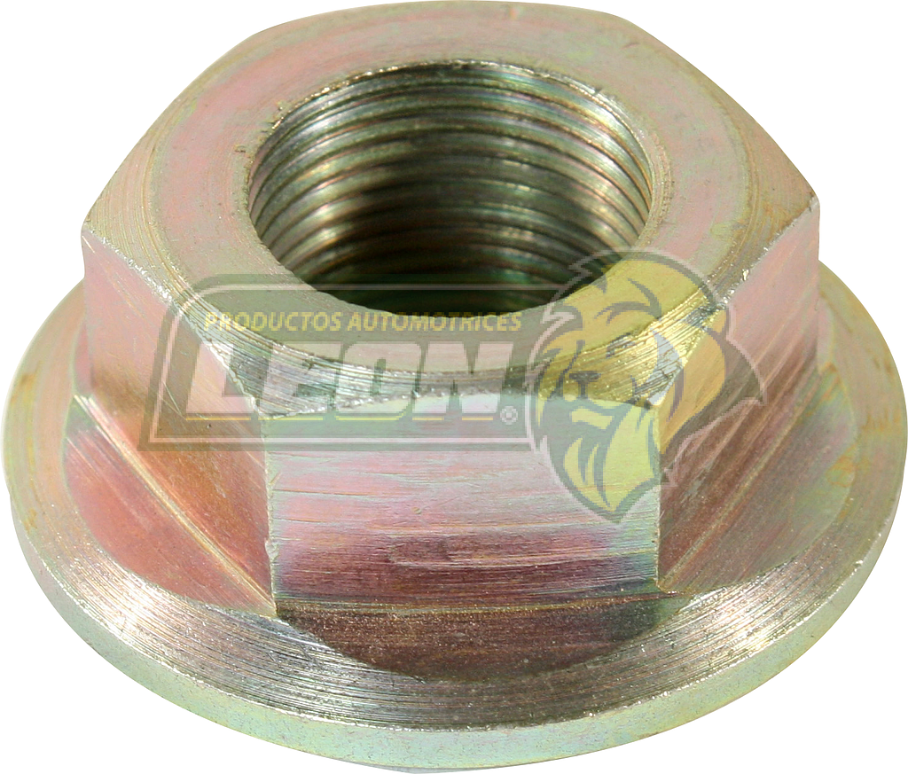 TUERCA MANGO FORD FIESTA, COURIER, ECOSPORT, KA R.T., NISSAN CUBE R.D. 07-14, SENTRA 01-06 RD Y RT, VERSA 07-15 R.D., JUKE 06-15 RD, LEAF 11-15 R.D., MARCH 02-11 R.D., ROGUE 08-15 R.T., NOTE 14-15, TIIDA 06-15 RD, ALMERA 01-08 RD Y RT, X-TRAIL 07-15, ALTIMA 12-15 CAMPANA GRANDE SOLIDA 22x1.5 mm HEX. 33 mm ALT. 19 mm