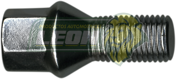 BIRLO RUEDA CROMADO PLACACERO VW JETTA A4, NEW BEETLE, AUDI 14x1.50mm x 23 mm ROSCA CORTO