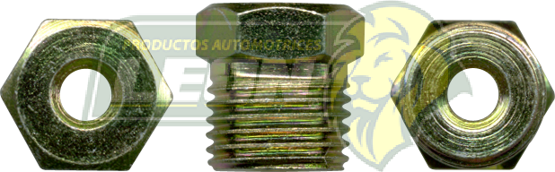 CONEXION DE ACERO TUBO 3/16 R.E. 9/16-18H. (653)