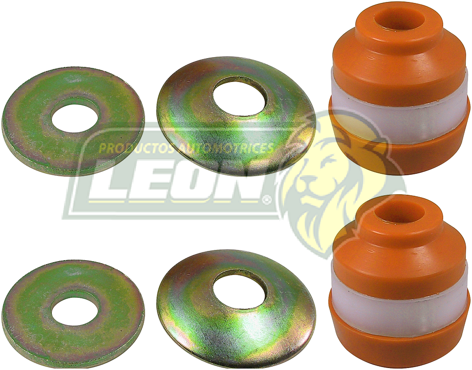 GOMA TIRANTE SUSPENSION FORD BRONCO II 4X2 Y 4X4 84-90, EXPLORER 4X2 Y 4X4 91-1994, F100 4X2 87-96, F150 4X2 87-96, F150 4X4 87-96, F250 4X2 87-98, F350 4X2 87-98, MICROBUS 87-98, RANGER 4X2 Y 4X4 83-97, MAZDA NAVAJO 4X2 Y 4X4 92-94, PICK-UP 4X2 Y 4X4 B2300, B3000 Y B4000 94-97 (56201) (JGO. c/10 pz.) POLIURETANO