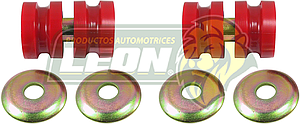GOMA TIRANTE SUSPENSION NISSAN PK-UP 80-93 (KF200)(64410)(56216) "4 GOMAS + 2 TUBOS” ELASTOMERO