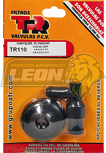VALVULA PCV TR DODGE STRATUS 2.4L L4 95-00, 2.0L L4 95-99, NEON 2.0L L4 95-99, CIRRUS 2.4L L4 97-00, CHRYSLER SEBRING 2.0L L4 95-99 (INC. EMPAQUE)