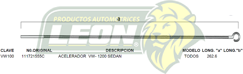 CHICOTE ACEL. SEDAN M.1200 TODOS