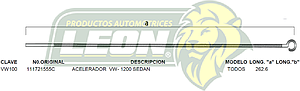 CHICOTE ACEL. SEDAN M.1200 TODOS
