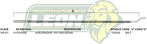 CHICOTE ACEL. SEDAN M.1500 TODOS