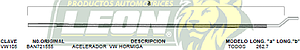 CHICOTE ACEL. HORMIGA CMTA. TODOS