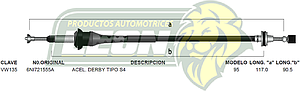 CHICOTE ACEL. DERBY TIPO S4 95