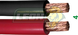 CABLE BATERIA CALIBRE 4 USO AUTOMOTRIZ (ROLLO c/10 mt.) ESPECIFIQUE COLOR
