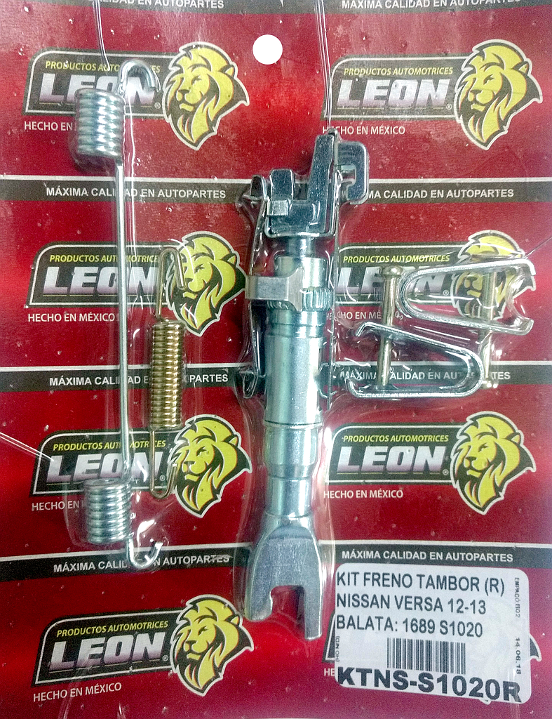 KIT FRENO TAMBOR (R) NISSAN VERSA 12-18, MICRA 10-13, MARCH 12-16, NOTE 14-16, SENTRA B17 16-17, VERSA 12-18, DODGE NEON 18-19 1689 S1020, 1740 S1094, 1X33 FT113 KT419